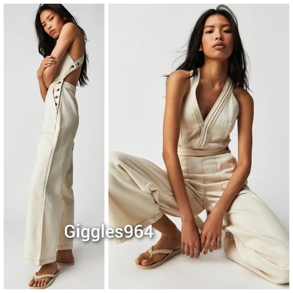 Etica Emel Carpenter Jumpsuit Denim Overalls - Picture 1 of 4